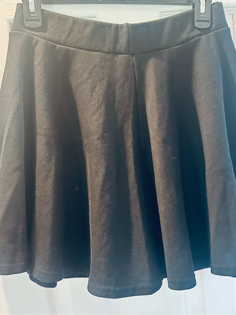 Women's Black Skater Skirt with Flared Silhouette